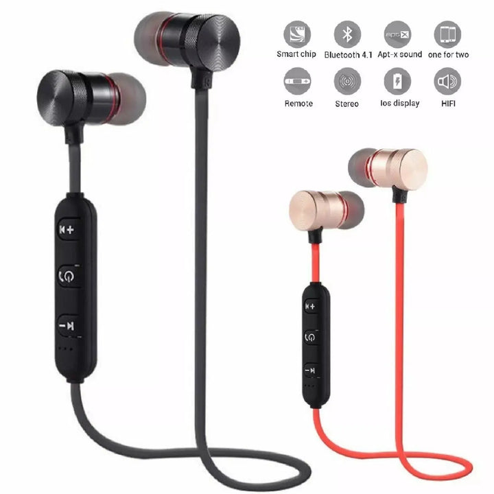 Wireless Binaural Stereo Sports Bluetooth Headset Ear Hanging Running Super Long Standby Magnetic Suction Head Neck Hanging Neck