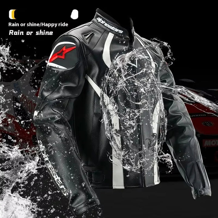 water resistant leather jacket for men and women