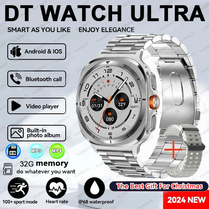 Ultra Smart Watch with 32GB Memory NFC Bluetooth Call IP68 Waterproof Outdoor Sports Watch