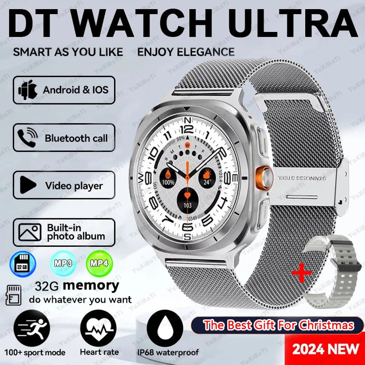 Ultra Smart Watch with 32GB Memory NFC Bluetooth Call IP68 Waterproof Outdoor Sports Watch