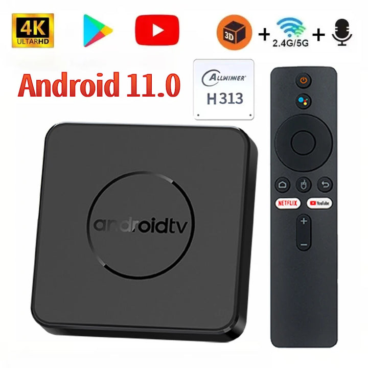 LEMFO H313 Smart TV Box Android 11 Allwinner Quad Core Cortex A53 Support 4K Video Wifi Google Voice Media Player Set Top TV Box