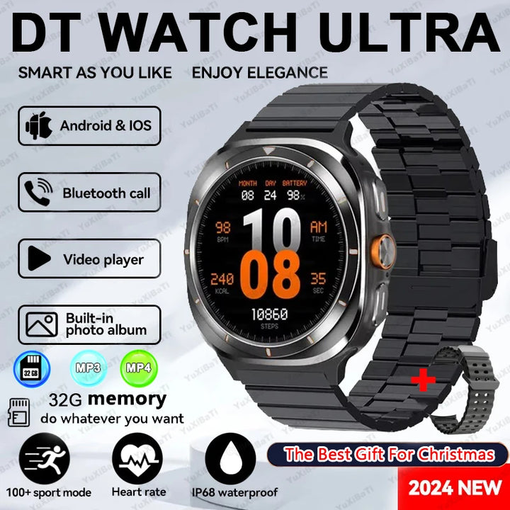 Ultra Smart Watch with 32GB Memory NFC Bluetooth Call IP68 Waterproof Outdoor Sports Watch