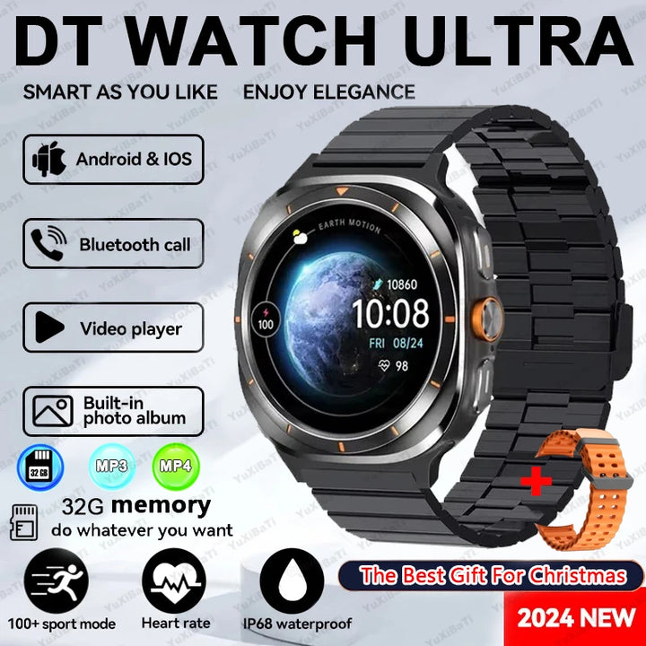 Ultra Smart Watch with 32GB Memory NFC Bluetooth Call IP68 Waterproof Outdoor Sports Watch