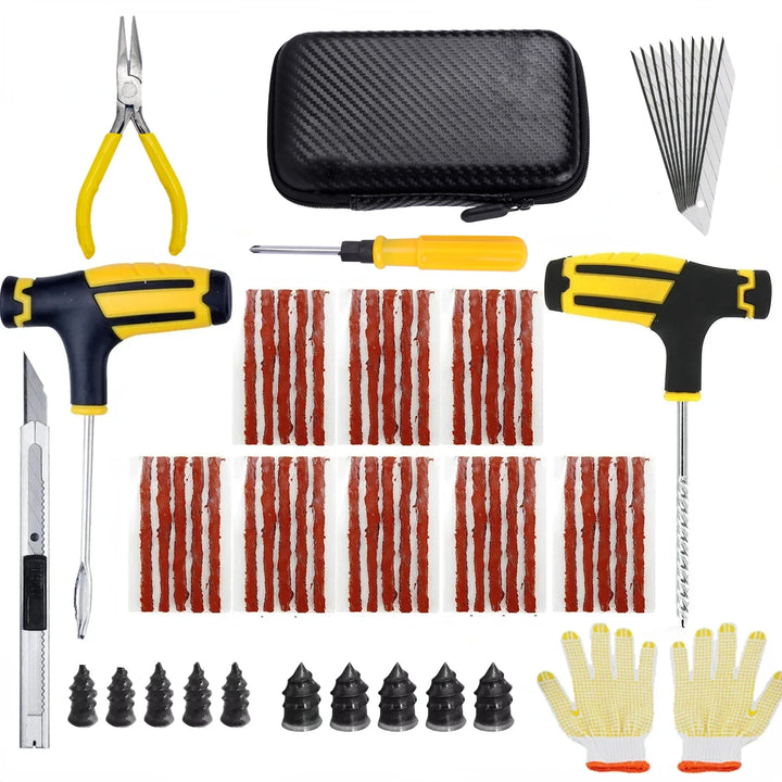 New Car Tire Repair Kit Puncture Plug Tools Tyre Puncture Emergency for Tire Strips Stirring Glue Repair Tool Kit Car Accessorie