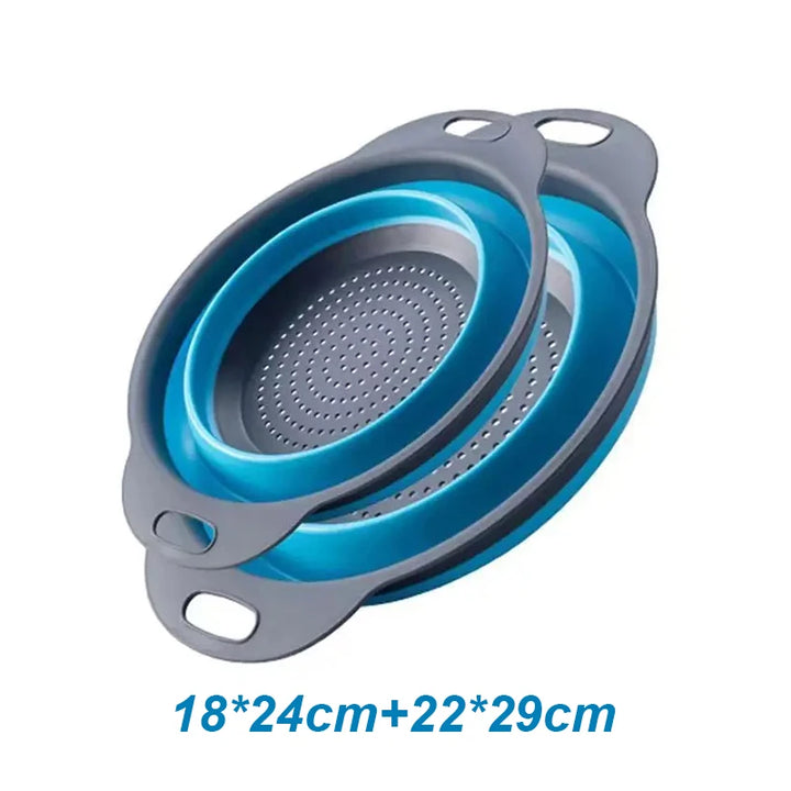 Collapsible silicone food colander