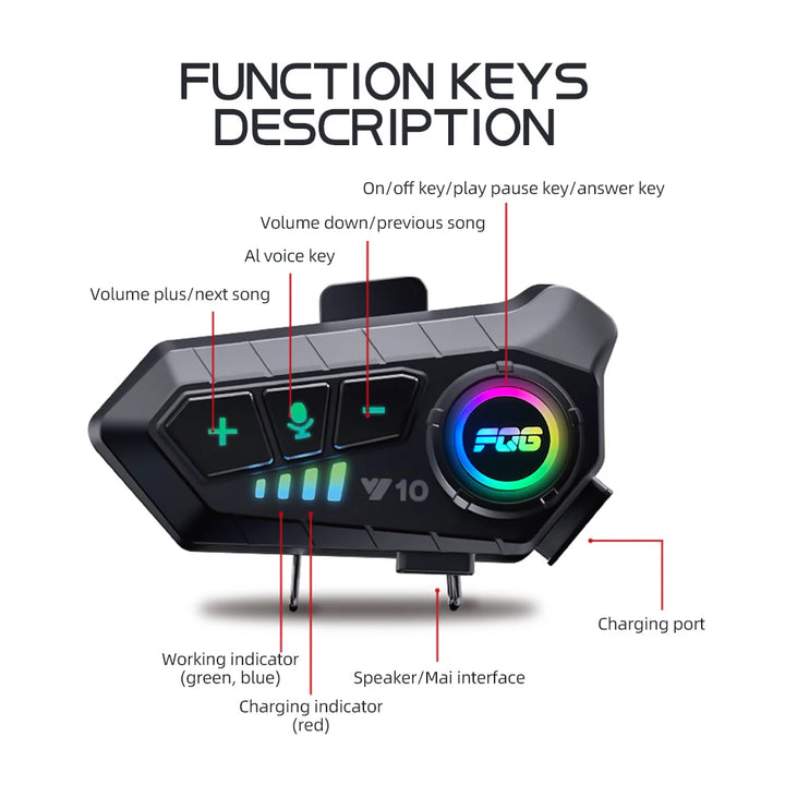 Waterproof Motorcycle MP3 Music Player Headset