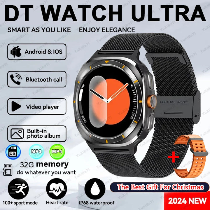 Ultra Smart Watch with 32GB Memory NFC Bluetooth Call IP68 Waterproof Outdoor Sports Watch