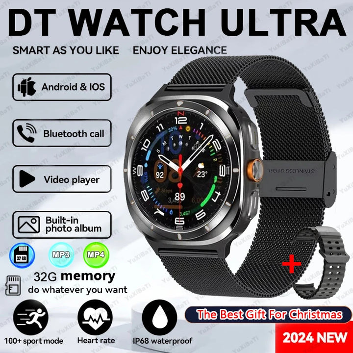 Ultra Smart Watch with 32GB Memory NFC Bluetooth Call IP68 Waterproof Outdoor Sports Watch