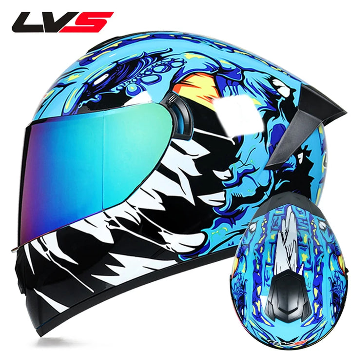 Full Face Racing Helmets Winter Warm Double Visor Motorcycle Helmet Motorbike Sports helmet