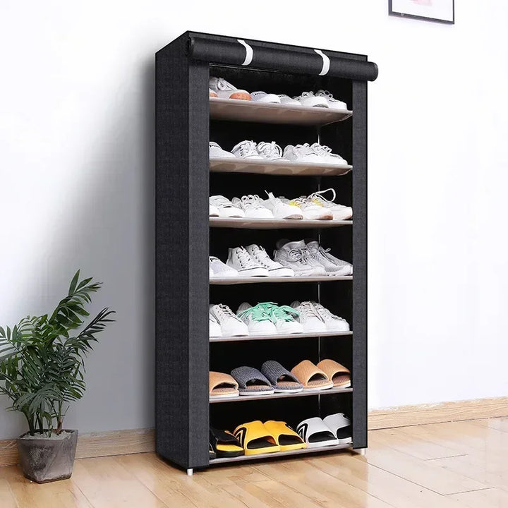 Dustproof Shoe Storage Rack Organizer Multilayer Nonwoven Shoes Storage Cabinet Home Hallway Space-saving Cabinets Shoe Shelf