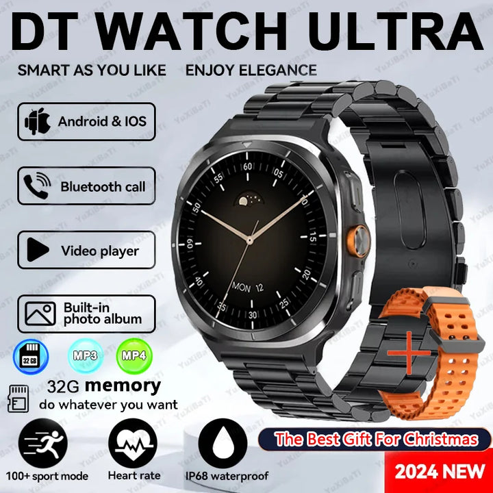 Ultra Smart Watch with 32GB Memory NFC Bluetooth Call IP68 Waterproof Outdoor Sports Watch